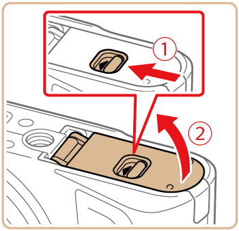 Using a USB cable to charge the camera's battery (PowerShot SX720 HS)